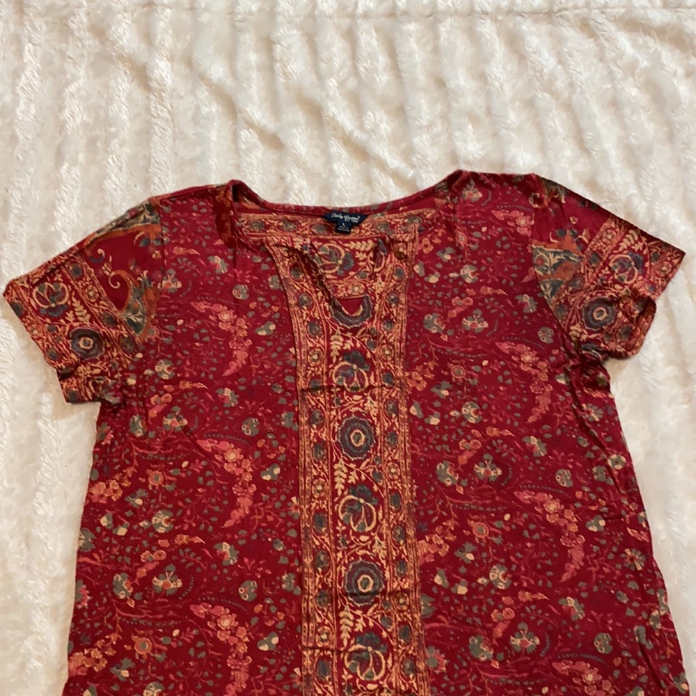 Lucky brand dress short sleeve super comfy hippy boho print with pockets… - Picture 2 of 10